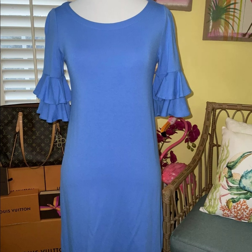 Lilly Pulitzer NWT Lula Dress Costal Blue Size XXS,S - Picture 2 of 11
